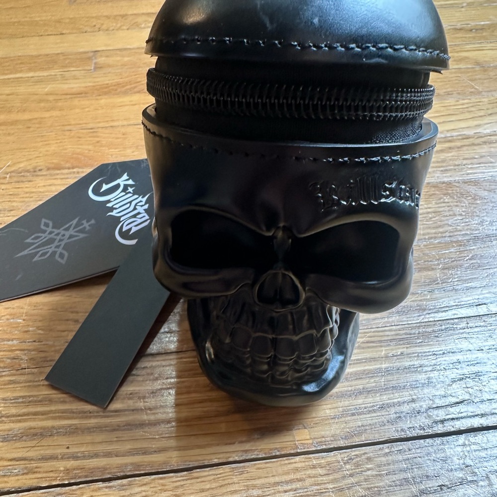 Killstar matte skull coin bag